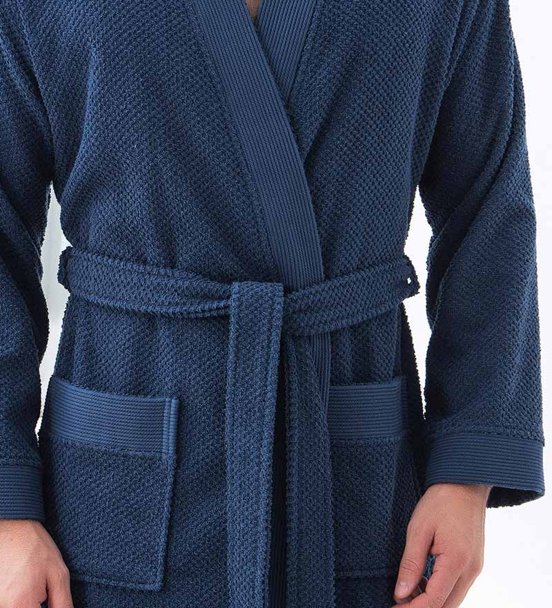 Men's Organic Turkish Terry Cloth Kimono Bathrobe